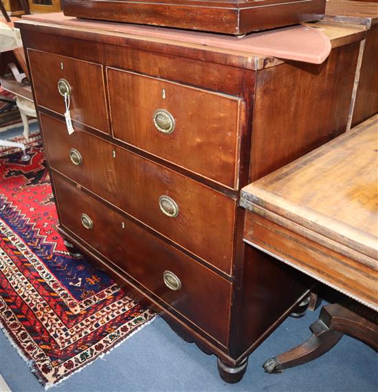 A Georgian mahogany chest of drawers W.99cm